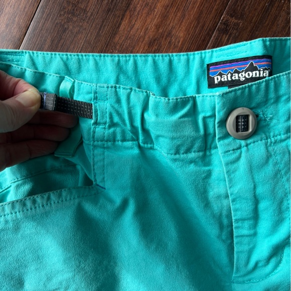 Patagonia Women’s Organic Venga Rock Pants Size 2 Turquoise Blue Rock Climbing - Picture 4 of 9